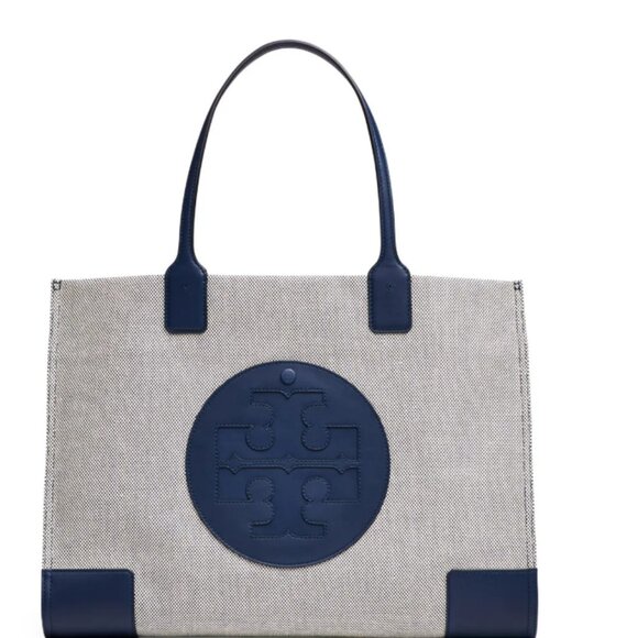 Tory Burch Navy Canvas Ella tote - NWT - Picture 8 of 8